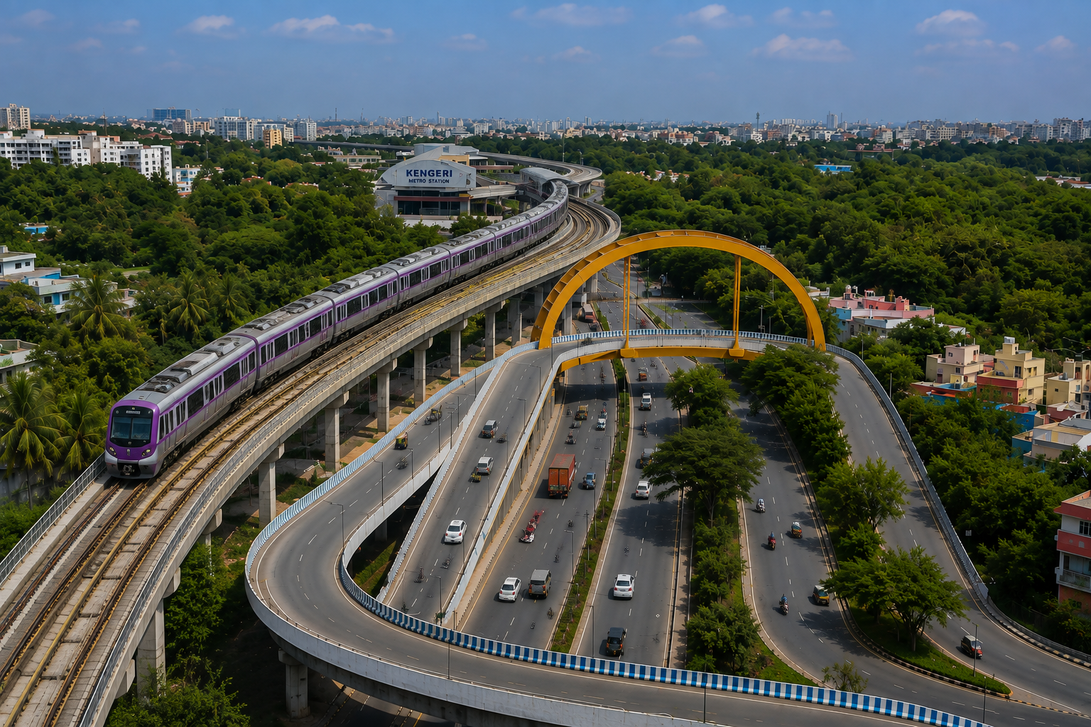 New residential apartment development near Kengeri metro corridor, Bengaluru